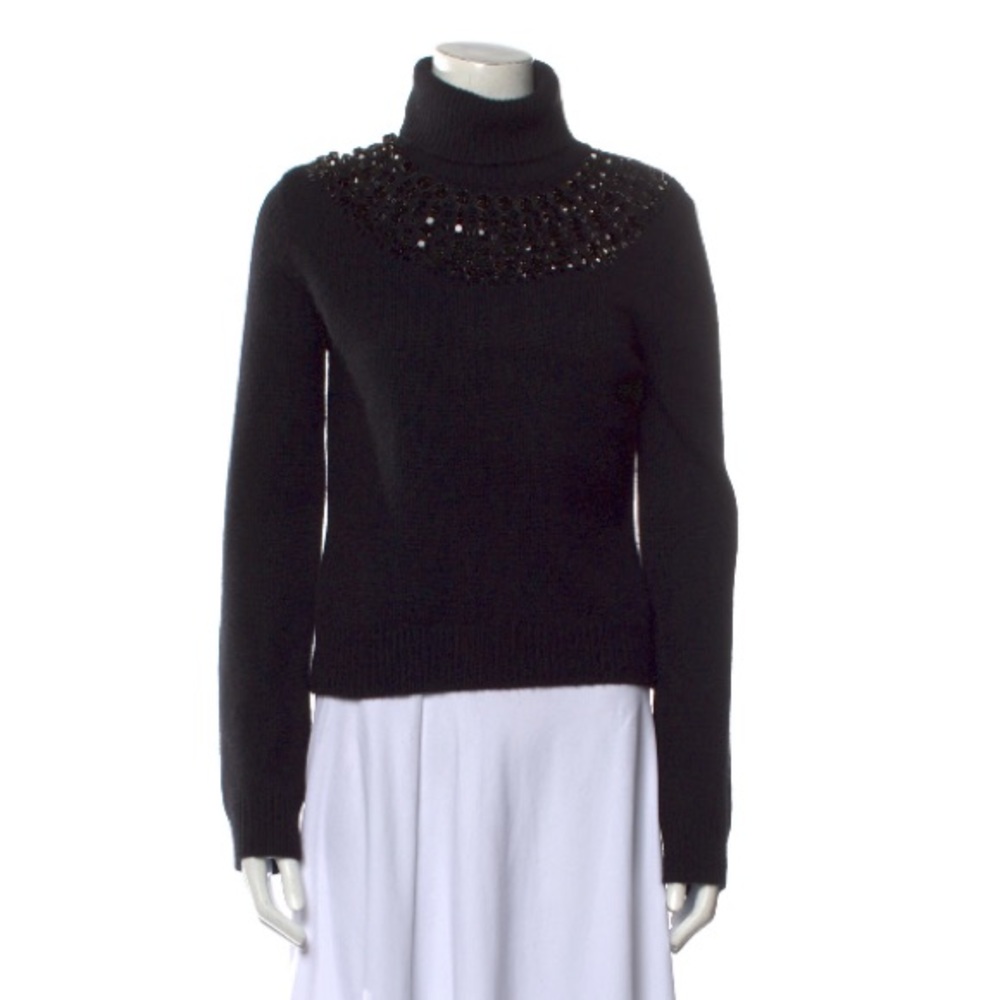 Michael kors black cashmere sweater with crystals